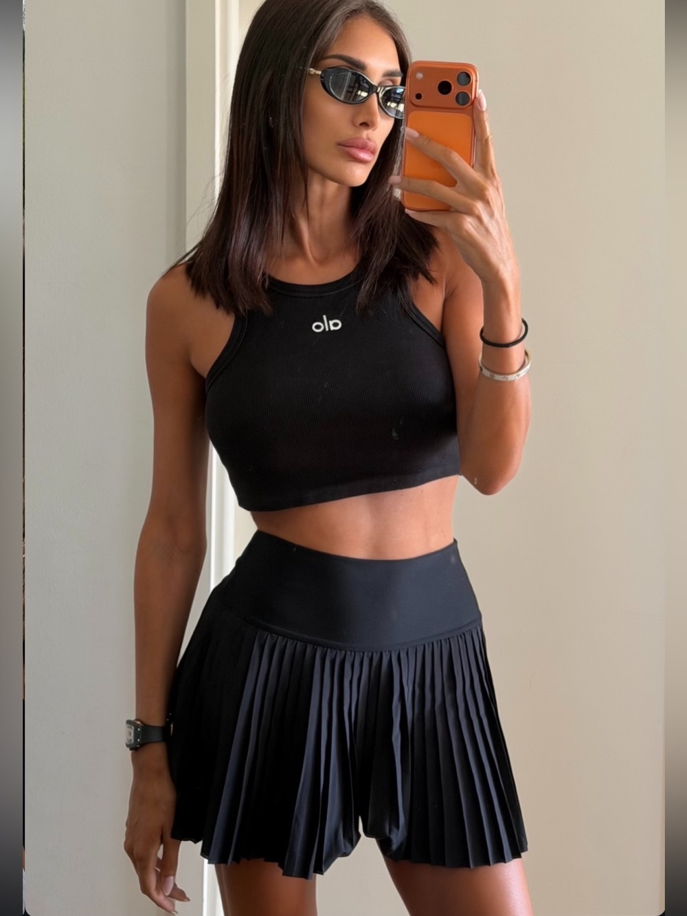 Alo Grand Slam Tennis Skirt Black Size Small